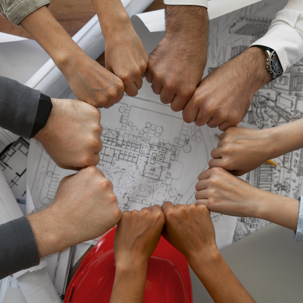 labor union members working together